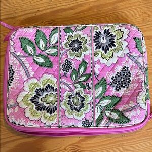 Vera Bradley 14” Floral Pink and Green Quilted Laptop cover